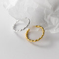 wholesale S925 Silver Nalan Korean Style Twist Open Ring Simple and Elegant Personality Jewelry for Women R00487-0-3