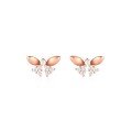 wholesale 18K rose gold earrings au750 set with diamond studs 14K yellow gold 9K white gold moissanite earrings women's jewelry-0-0
