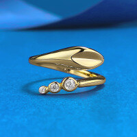 wholesale S925 Silver Zhu Zhifan Jewelry New Chinese Court Style Luxury Vintage Old Money Style Rattlesnake Adjustable Ring-K080 Gold Snake Ring Size 8