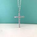 wholesale S925 Sterling Silver Niche Full Diamond Cross Pendant Hip-Hop Design Unisex Necklace Light Luxury Neckwear Personality Trend-0-0