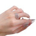wholesale S925 Silver Snake-Shaped Three-Row Diamond Ring for Women, Cross-Border Style, AliExpress Model, Dropshipping-0-4