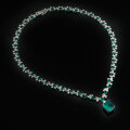 wholesale 925 Silver Gold-Plated Chain with High-Carbon Diamonds and Emerald, Hot-Selling Luxury Banquet Jewelry Versatile Women's Necklace-0-3