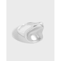 wholesale S925 Sterling Silver Geometric Irregular Textured Adjustable Open Ring for Women, Korean Version Ins Minimalist Niche Design-18K Gold [No. 7/Adjustable] Opening adjustable