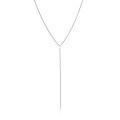 wholesale S925 Sterling Silver Y-Shaped Daily Wear Necklace for Women, Cross-Border European and American Ins Simple Collarbone Chain-0-6