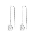 wholesale S925 Sterling Silver Retro Vintage Ethnic Style Lotus Leaf Long Drop Tassel Earrings, Versatile and Elegant for Ladies-0-4