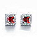 wholesale 925 Sterling Silver Cross-Border Hot-Selling Eight Hearts Eight Arrows Zircon Square Inlaid Stud Earrings for Women with OEM Service-0-5