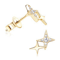 Sterling Silver Square Moissanite Stud Earrings for Women-Q-style [Clearance Sale with Free Shipping] K Gold  925 Silver