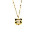 wholesale S925 Sterling Silver White Mother-of-Pearl Little Panda Necklace for Women, Small-scale Design Mascot, Lovely Cartoon Collarbone Jewelry-0-4