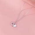 wholesale S925 Silver Nalan Fresh Sweet Ins Style Niche Design Exquisite Diamond-Encrusted Polished Heart Necklace D5964-0-2