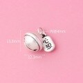 wholesale Sterling Silver 9993D Auspicious Wish-Fulfilling Bell Pendant Ornament, Handmade DIY Material Accessories-0-6