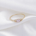 wholesale 10K Gold Artli Jewelry Candy Amethyst Ring Rose Cut Crystal Ring Japanese Minimalist Light Jewelry-0-5
