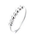 wholesale S925 Sterling Silver Irregular Movable Lucky Bead Ring New Release Stress-Relief Creative Versatile Accessory-0-7