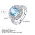 wholesale S925 Sterling Silver Inlaid with Natural Topaz and Accented with Pavé Diamonds Fashion Luxury High-End Ring-0-0