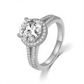 wholesale 925 Sterling Silver 2 Carat Moissanite Ring for Women, Niche High-End Luxury Jewelry, Cross-Border Wholesale European and American Jewelry-0-5