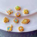 wholesale S925 Gold-Plated Silver with Inlaid Natural Opal DIY Bracelet Necklace Accessory Pendant Original Jewelry-0-2