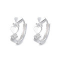 wholesale S925 Silver Korean Style Da Dong Men 3D Concave Inlaid Diamond Heart Commuter Versatile Earrings for Women-0-4