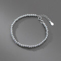 wholesale S925 Sterling Silver Full Light Bead Small Round Bead Minimalist Design European and American Style Jewelry Bracelet S5522-0-2