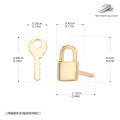 wholesale 925 Sterling Silver Lock And Key Stud Earrings For Women-0-6