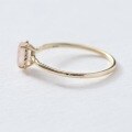 wholesale S925 Silver Plated 14K Gold Minimalist Fashion Niche Teardrop-Shaped Rose Quartz Ring by Dunli Jewelry-0-4