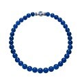 wholesale 925 Silver Gold-Plated Pendant Chain with High-Carbon Diamonds, Cartier Barbara Hutton Style, Natural Lapis Lazuli Beaded Necklace for Women-0-4