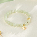 wholesale S925 Sterling Silver Summer New Natural Hetian Jade "Sunny Water" Bracelet Handmade Beaded Bracelet for Women Dragon Boat Festival Wholesale-0-2