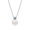S925 Silver Moissanite Freshwater Pearl Pendant Necklace, Wholesale Women's Chic Design-0-3