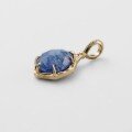 wholesale S925 Silver Plated 14K Gold Japanese Retro Light Luxury White Crystal & Lapis Lazuli Pendant-0-3