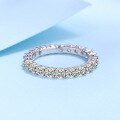 wholesale PT950 gold-plated S925 silver full circle moissanite ring for women, reincarnation ring, proposal ring, factory direct wholesale-0-1
