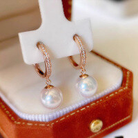 wholesale S925 Sterling Silver 18K Gold Pearl Ear Clips, Fashionable Classic Everyday Commuting Versatile Practical Elegant Earrings-BE0040-Rose Gold>925 Silver