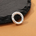 wholesale S925 Sterling Silver Qiankun Circle Hammered DIY Accessory Bracelet Pendant Jewelry Wholesale Materials Factory-0-2