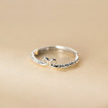 wholesale S925 Sterling Silver Fresh and Sweet Ins Style Niche Design Exquisite and Simple Tight Hoop Ring R02568-0-3