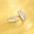 wholesale S925 Sterling Silver Full Star Couple Rings, Light Luxury High-End Sparkling Adjustable Open Finger Rings-0-3