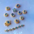 wholesale S925 gold-plated metal accessories with natural aquamarine spacer beads for DIY handmade original luxury jewelry for women-0-2