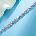S925 Sterling Silver Geometric Irregular Tennis Bracelet with Moissanite and Zirconia for Women-0-1