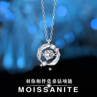 S925 Sterling Silver Moissanite Bracelet, Factory Direct, Women's Minimalist Design-D-color moissanite necklace [with GRA certificate]  925 silver