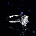 S925 Sterling Silver 6-Claw 5ct Moissanite Solitaire Ring-0-2