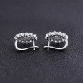 wholesale S925 Silver Luxury Design Natural Sky Blue Topaz Earrings Gift Natural Colored Gemstone Earrings European and American Style-0-2