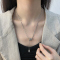 wholesale S925 Sterling Silver Retro Vintage Abacus Harajuku Style Tassel Pendant Necklace for Women-0-3