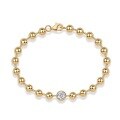 wholesale 925 silver gold-plated chain bracelet with moissanite, ready to ship, cross-border, European and American ins style, lightweight luxury niche design-0-5