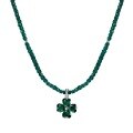 wholesale S925 Sterling Silver High-end INS Style Women's Necklace, Lucky Four-Leaf Clover with Zirconia Bead Design, Exquisite and Fashionable Necklace-0-4