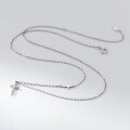 wholesale S925 silver women's Korean-style elegant full-diamond cross necklace, fashionable and simple collarbone chain D5628-0-3