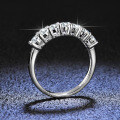 S925 Sterling Silver Moissanite Seven-Star Inlaid Crown Ring-0-1