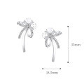 wholesale 925 Sterling Silver Zirconia Stud Earrings Customization, Korean OEM High-End Brand, New Arrival Stylish Office Wear Earrings-0-2