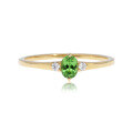 wholesale Wholesale of Spring New Arrivals Jewelry: 9K Gold French Retro Light Luxury Lab-Grown Emerald Ring-0-1