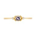 wholesale 9K Gold Japanese Minimalist Style Tanzanite Ring, Yili Jewelry Spring New Collection Wholesale-0-4