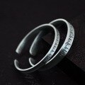 wholesale 999 Silver Matte Bangle Women's Jewelry Pure Silver Sanskrit Six-Word Mantra for Peace and Protection Openable Silver Accessory-0-2