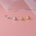 wholesale S925 Sterling Silver Fresh Sweet Ins Style Niche Design Polished Small Flower Ear Studs M05789-0-0