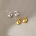wholesale S925 Sterling Silver Minimalist Style High-End Textured Brushed Teardrop Earrings M05847-0-0