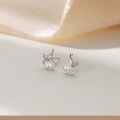wholesale S925 Sterling Silver Maker's Three-Life Ginkgo Ginkgo Leaf Shell Stud Earrings for Women, High-End Feel Earrings for Valentine's Day or Birthday Gifts-0-2