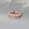 wholesale S925 Sterling Silver Fresh and Sweet Ins Style Niche Design Inlaid Diamond Crushed Ice Wave Ring R02670-0-2